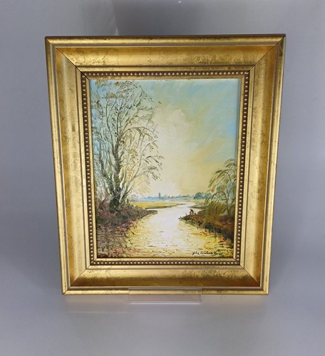 Oil painting board signed - oil,