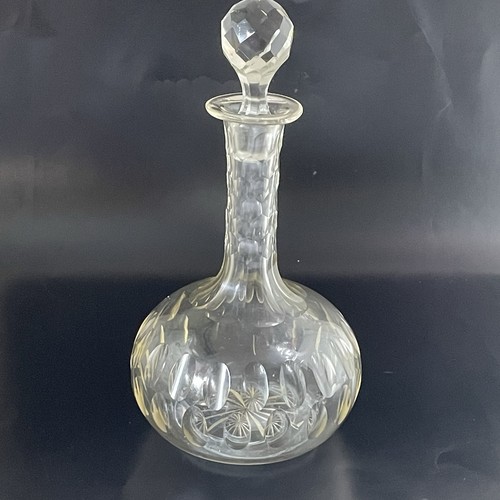 Antique cut glass decanter - cut,
