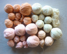 Job lot fine vintage yarn, 300g 2ply/3ply, pale colours