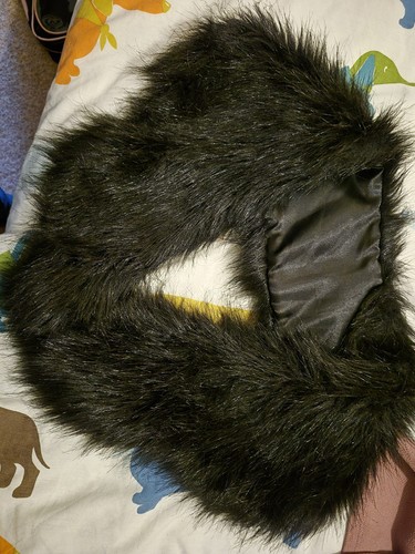 Faux fur stole neck warmer - faux,