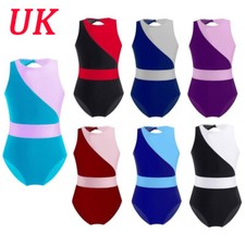 UK Girls Ballet Dance Leotard Fitness Unitards Gymnastic Jumpsuits Activewear