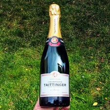 Rare 'TAITTINGER' CHAMPAGNE  DISPLAY EMPTY BOTTLE 75 cl FRANCE, DUMMY BOTTLE New