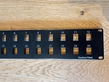 Keystone patch panel with 24 ports - data cabinet, Ethernet etc. 
