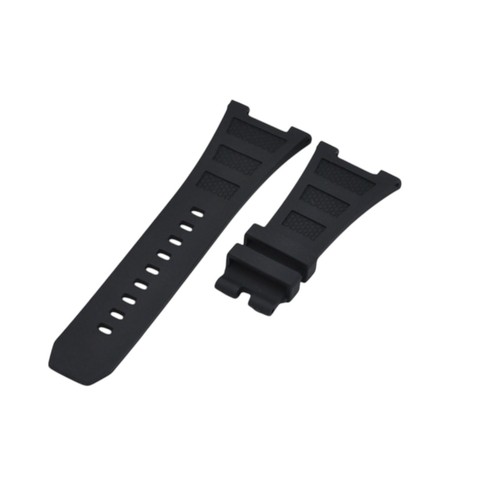 31mm black rubber watch strap - 31mm,
