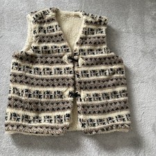 Faux Sheepskin Waistcoat / Bodywarmer/ Gilet  size  XL