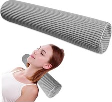 Neck Pillow Cervical Cylinder BolsterPillow Plush Washable Cover For Office Yoga