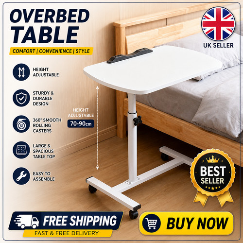 Adjustable overbed table - adjustable,