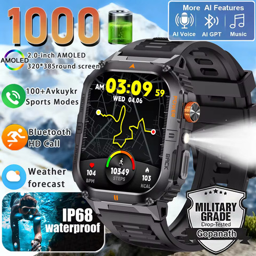 Military smart watch bluetooth - military,