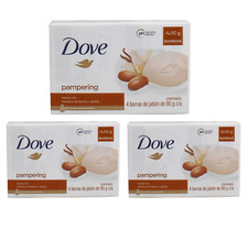 12 x 90g Dove Shea Butter Beauty Cream Soap Bar Pampering