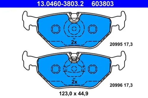 Brake pads 0460 - pads, 13.0460-3803.2