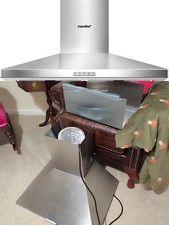 COMFEE' 60 cm Chimney Extractor Cooker Hood With LED Light - ‎KWH-PYRA17SS-60