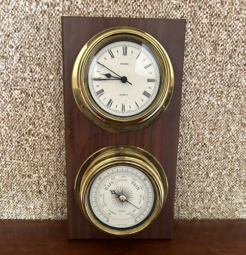 Vintage weather clock - vintage,