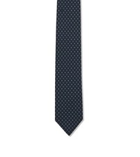 Drake's London Navy Mini Flowers Tie BNWT Made in UK