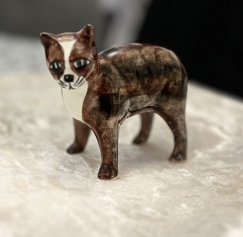 Studio pottery cat - pottery,