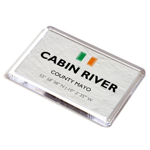 Fridge magnet cabin river - fridge,