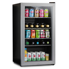 Subcold Under Counter Drinks Fridge 85L Freestanding Glass Door - Super85 Silver