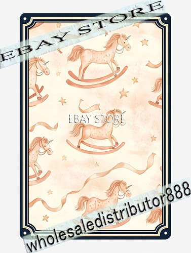Rocking horse pattern tin - horse, sign