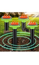 4PCS Mole Repeller Solar Ultrasonic Sonic Mole Repellent for Outdoor Garden Lawn