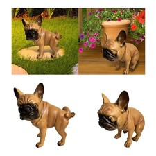 French Bulldog Statue Puppy Figurine Decorative Handmade Cute Realistic
