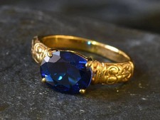 3.00 Ct Oval Cut Sapphire &