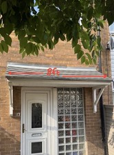 Rochester style GRP Fibreglass Overdoor Front Door Porch Canopy Anthracite 8ft