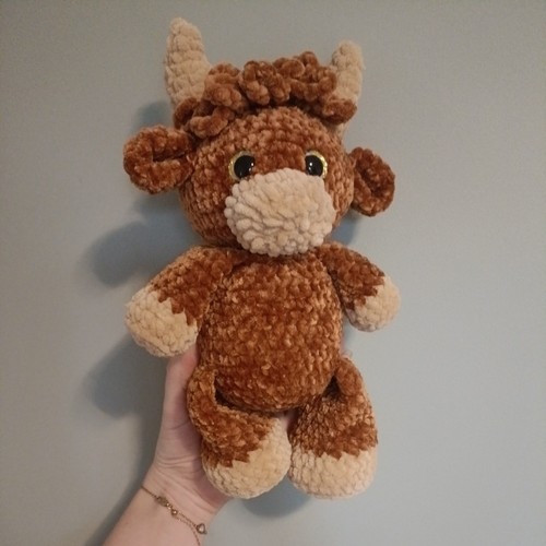 Handmade crochet highland cow - handmade,