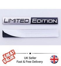 Alumininium LIMITED EDITION Badge Emblem Car Boot Trunk Tailgate Silver & Black