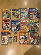Story Teller 2 Magazines x 11 & Cassettes x 5  Bundle Marshall Cavendish Vintage