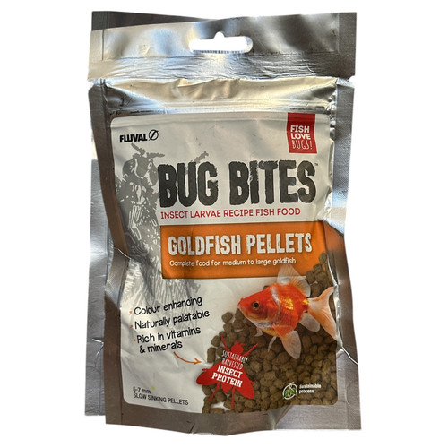 Fluval bug bites goldfish - bites,