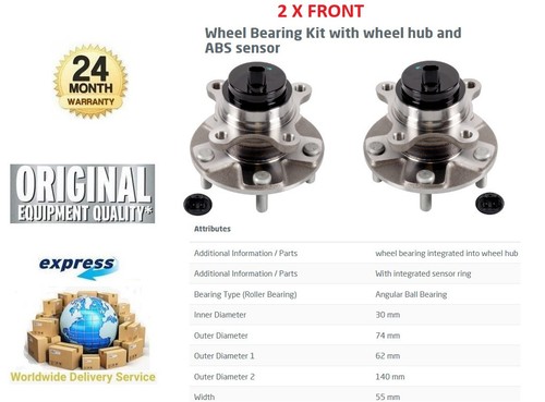 Front wheel bearings - 2x,