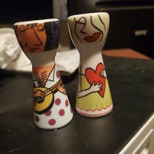Rare Ritzenhoff Mr Salt & Mrs. Pepper Shakers designed by Thomas Haubold