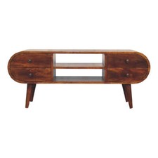 Chestnut Circular Media Unit |