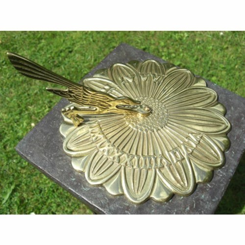 Polished brass sunflower - polished,