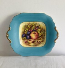 A fabulous 1930’s hand painted AYNSLEY china Cabinet dish/ Signed D Jones