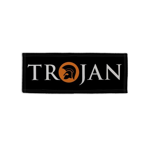 Black orange trojan design - orange,