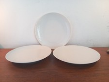 Rosenthal Sanssouci White Classic Rose Plates X3, 24.5cms DIAMETER 