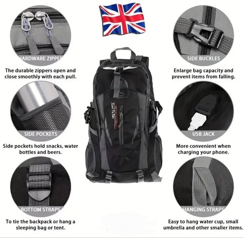 40l large waterproof backpack - 40l,