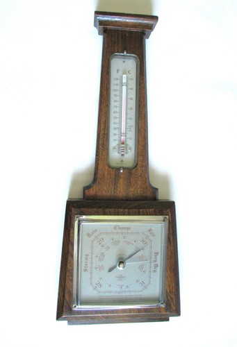 1930s 50s oak - 1930s-50s, barometer