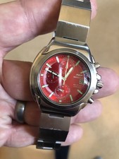 Citizen Oxy Chronograph Watch 0510 K12151 Red  original bracelet working reset 