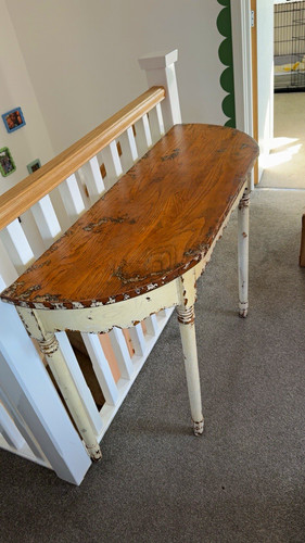 Rustic painted wood console - painted,