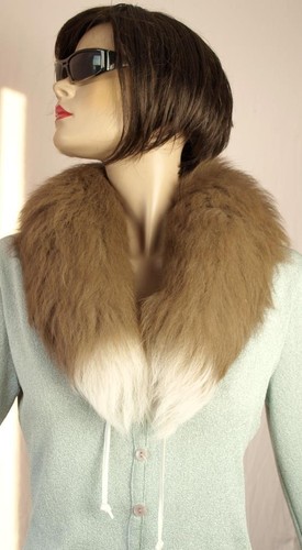 Fur scarf silver fox - scarf,