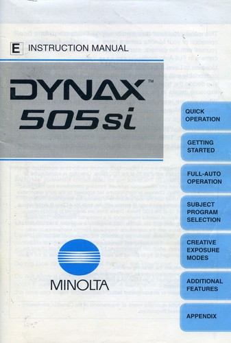 Minolta dynax 505si super - dynax,