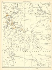 YORKSHIRE Thornton Moor Oxenhope Black Moor Sawood Stubden Leeming 1935 map