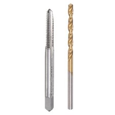 6-32 UNC Straight Flute Tap 2.8mm Twist Drill Bit Set Titanium Plated Tool