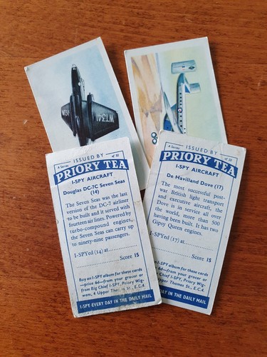 Priory tea trade cards i - cards, i-spy