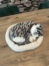 Medium toy sleeping cat plush