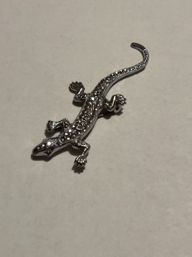 Vintage silver tone lizard - vintage,