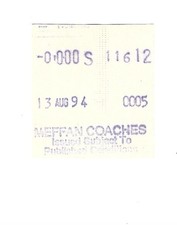 Bus Ticket   Meffan Coaches Kirriemuir Almex