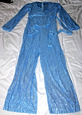 Ladies blue sequin jumpsuit -