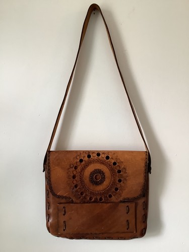 Vintage 1970s tooled leather - tooled,